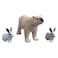 Wenno Animal Planet Ocean Polar Bear and Arctic Hares in Open Touch Box, 3 Years+, 3 PCS