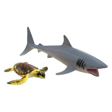 Wenno Animal Planet Ocean Shark and Turtle in Open Touch Box, 3 Years+, 2 PCS