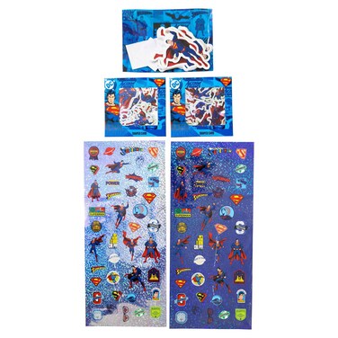 WB Superman Ultimate Sticker and Notebook Set, Blue