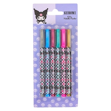 Sanrio Kuromi Metallic Marker, 6 PCS