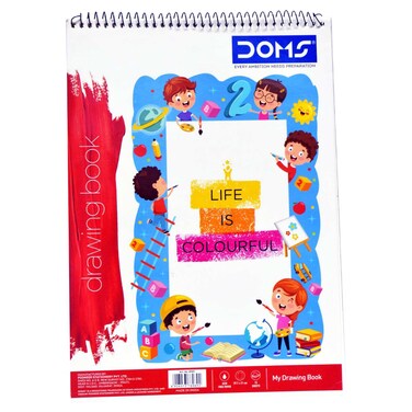 Doms A4 Spiral Drawing Book 8989, 15 Sheets, 29.7x21cm