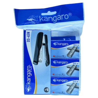 Kangaro DS-45N Stapler with Staple Pins Box, 3 PCS