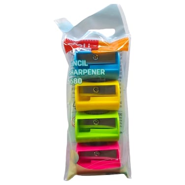 Deli Pencil Sharpener 580, Assorted, 4 PCS