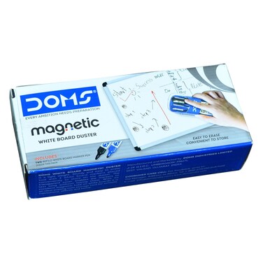دومز منفضة سبورة بيضاء مغناطيسية مع قلم تحديد سبورة بيضاء ريفيلو قطعتين
