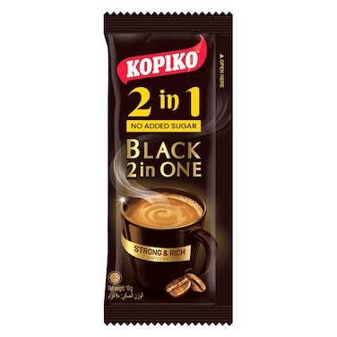Kopiko 2-in-1 No Added Sugar Black 2-in-One Coffee Mix, 10g