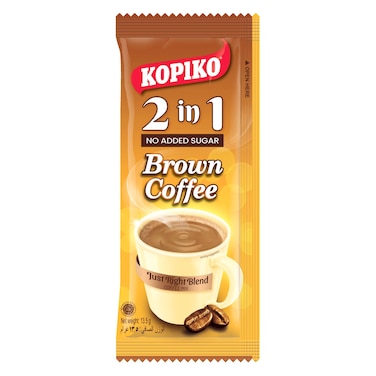 Kopiko 2-in-1 No Added Sugar Brown Coffee Mix, 13.5g