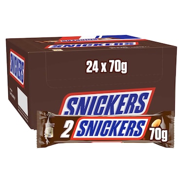 Snickers Chocolate Original Bar Pack of 24x70g
