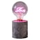 Battery Operated Love Table Lamp, Pink