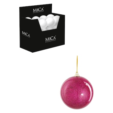 Mica Unbreakable Bauble 1179595, 24 PCS
