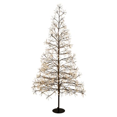 شجرة عيد الميلاد ليد سوداء، أبيض دافئ