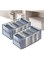 KKAERDIYA Wardrobe Clothes Organizer, 4 Pack 9 Grids Foldable &amp; Washable Jeans Compartment Storage Closet Cabinet Organizer,Underwear Mesh Storage Boxes With Side HandlesSY0001Gray-4pcs 9 Grids