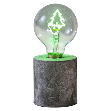 مصباح طاولة على شكل شجرة يعمل بالبطاريات، أخضر