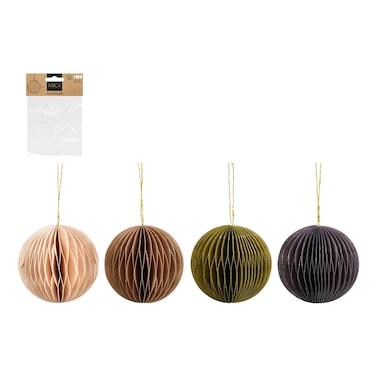 Mika Decorative Ball, Four Assorted Pieces