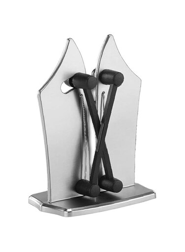 Dubai Gallery Knife Sharpener Silver/Black 19X14X9.5Centimeter
