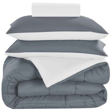Valentini Comforter Set, Dark Grey, 260x240cm