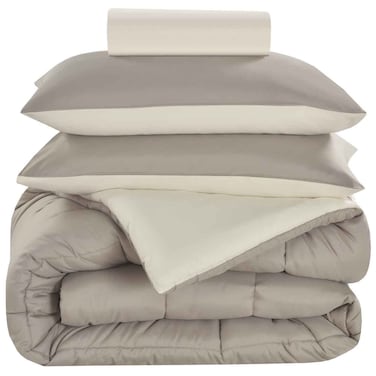 Valentini Comforter Set, Ivory, 200x220cm