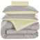 Valentini Comforter Set, Light Grey, 200x220cm