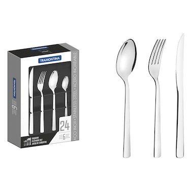 Tramontina Oslo, Stainless Steel 24 Pcs Flatware Set