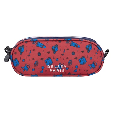 Delsey Back To School 2025 2 Compartment Pencil Case, Blue