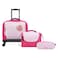 Delsey Back To School 2025 Trolley, Lunch Bag and Pencil Case Set, Pink, 3 PCS
