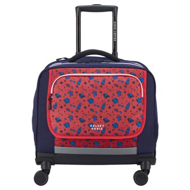 Delsey Back To School 2025 4 Double Wheel Soft Luggage Trolley Bag, Blue