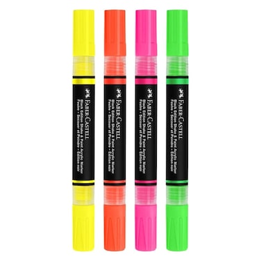 Faber-Castell Black Edition Shake and Paint Neon Acrylic Markers, 4 PCS