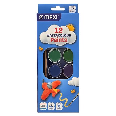ماكسي ألوان مائية ، 12 لونًا