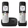 Panasonic Digital Cordless Phone KX-TGU412, Black and Silver, 2.1 inch, Bluetooth, Wi-Fi