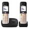 Panasonic Digital Cordless Phone KX-TGU412, Black and Silver, 2.1 inch, Bluetooth, Wi-Fi