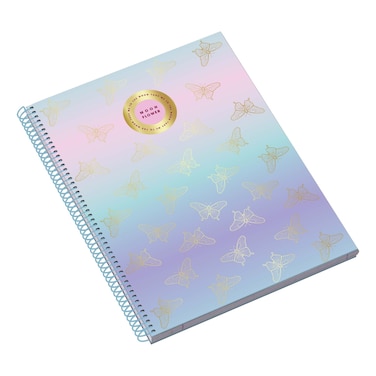 Ambar Moonflower Teen Spring A4 Hard Cover Square Notebook, 25 Sheet