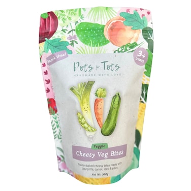 Pots for Tots Cheesy Veg Bites, 3 Years+, 200g
