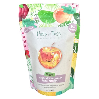 بوتس فور توتس كعكات صغيرة بالتفاح والقرفة 9 أشهر فأكثر، 200 غرام