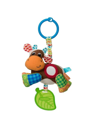 Infantino Jittery Cow, Stroller &amp; High Chair Toys, Baby Soft Plush Toys, Assorted
