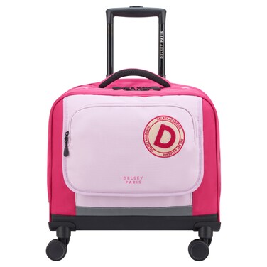 Delsey Back To School 2025 4 Double Wheel Soft Luggage Trolley Bag, Pink 1