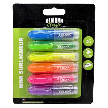 أولمان كلاسيك ميني أقلام تمييز  متنوعة، 6 قطع