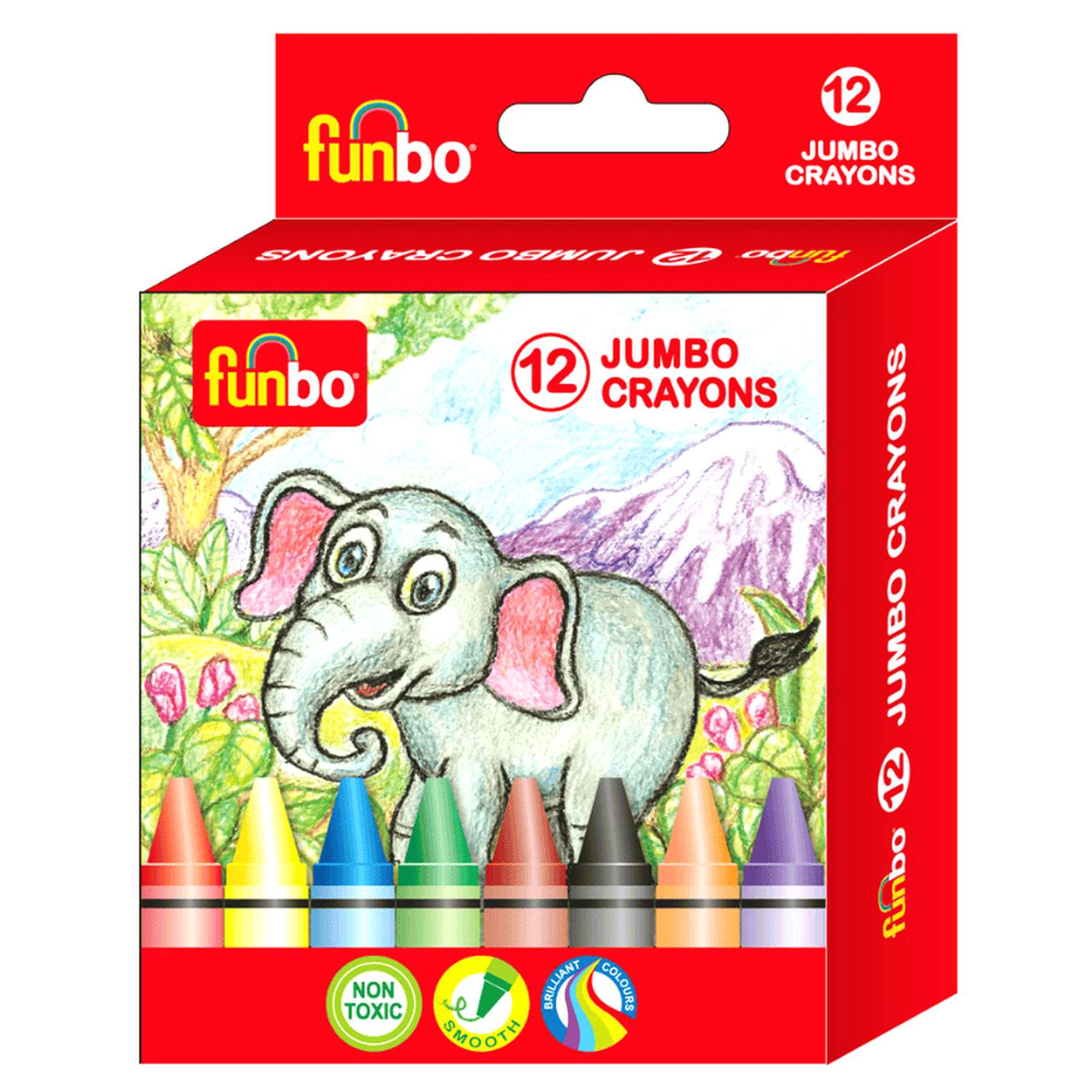 Funbo Alex Buy Funbo Jumbo Crayons, 12 Colours Online | Carrefour UAE