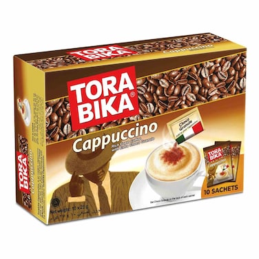 Torabika Cappuccino Coffee Sachets with Choco Granule 10 Sachets, 25g