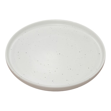 Mento White Ceramic Dinner Plate, 27 Cm