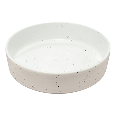 Mento White Ceramic Serving Bowl, 17.5 Cm