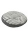 Large Round Cotton Floor Cushion &acirc;&euro;&ldquo; White with Grey Stripe Pattern, Comfortable Seating Pillow, 55&Atilde;&mdash;55&Atilde;&mdash;12 cm