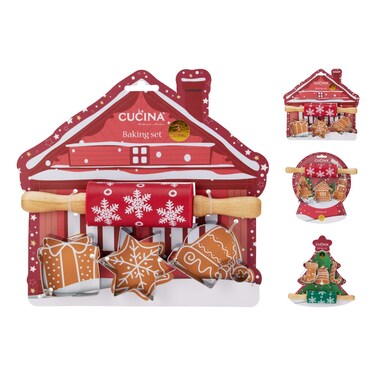 La Cucina Christmas Design Baking Set, 4 PCS