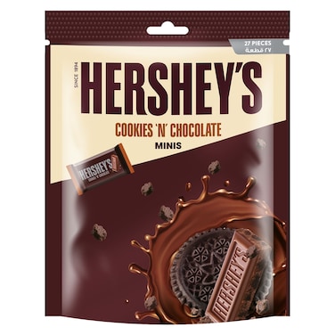 Hershey's Cookies 'N' Chocolate Minis Milk Chocolate Bar Pouch, 140g