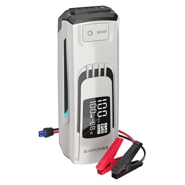 راف باور 3 في 1 جهاز تشغيل السيارة مع بنك طاقة RP-PB1227، رمادي، 24000 ملل