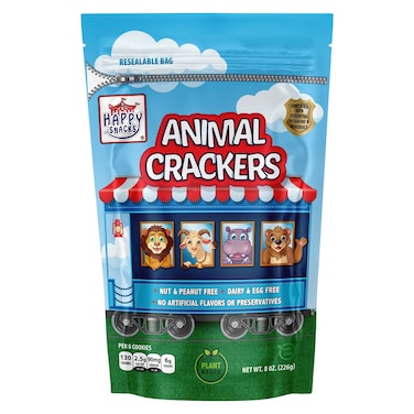 Happy Snacks Animal Crackers Bag, 226g