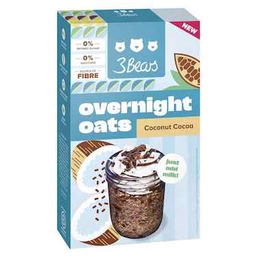 3 Bears Coconut Cocoa Overnight Oats, 400g