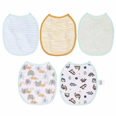 Nurtur Cotton Baby Bibs Assorted Print, Pack of 5