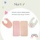 Nurtur Cotton Baby Bib and Burp Cloth Gift Set Pink, 4 Piece Set