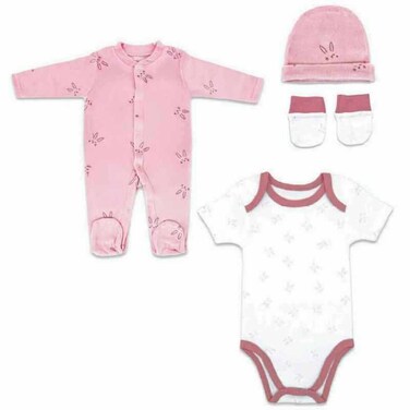 Nurtur Baby Clothing Gift Set, Pink, 4 Piece Set