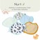 Nurtur Cotton Baby Bibs Blue Assorted Print, Pack of 5