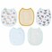 Nurtur Cotton Baby Bibs Blue Assorted Print, Pack of 5